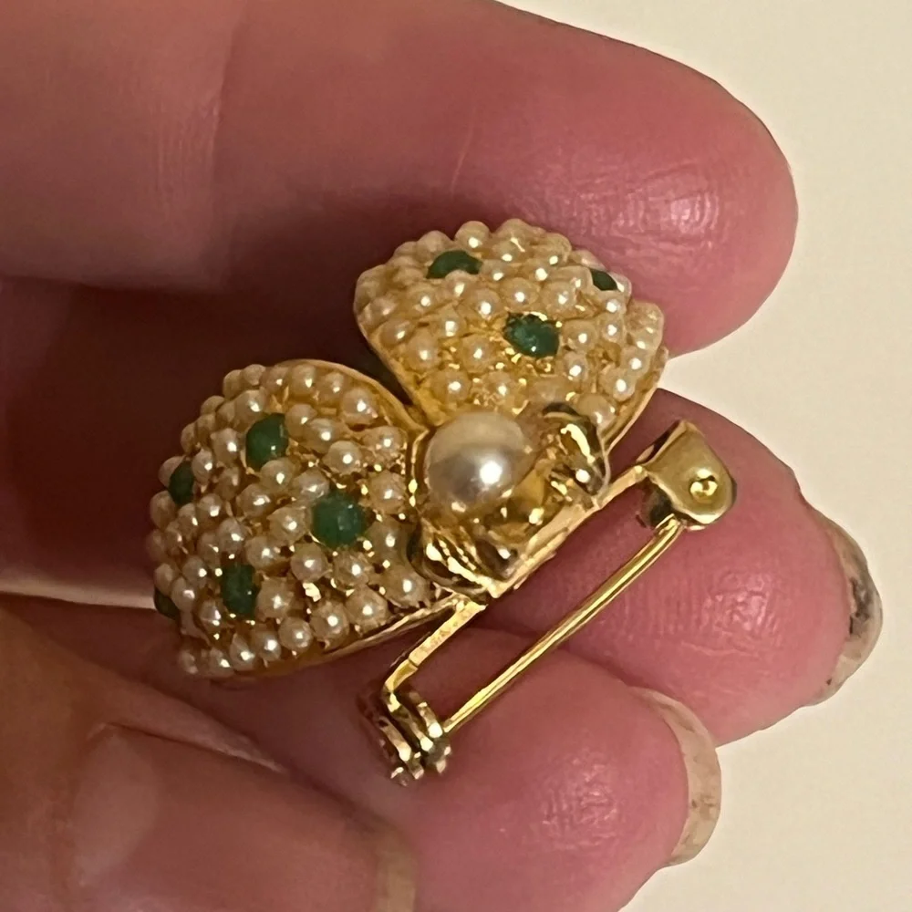 Beetle Bug Goldtone Stick Pin Brooch - Picture 8 of 9